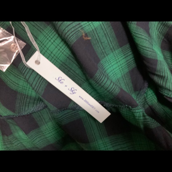 Ladies crop tie shirt - Picture 6 of 7